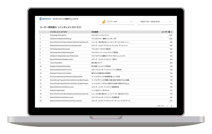 Webトラフィック解析ダッシュボード