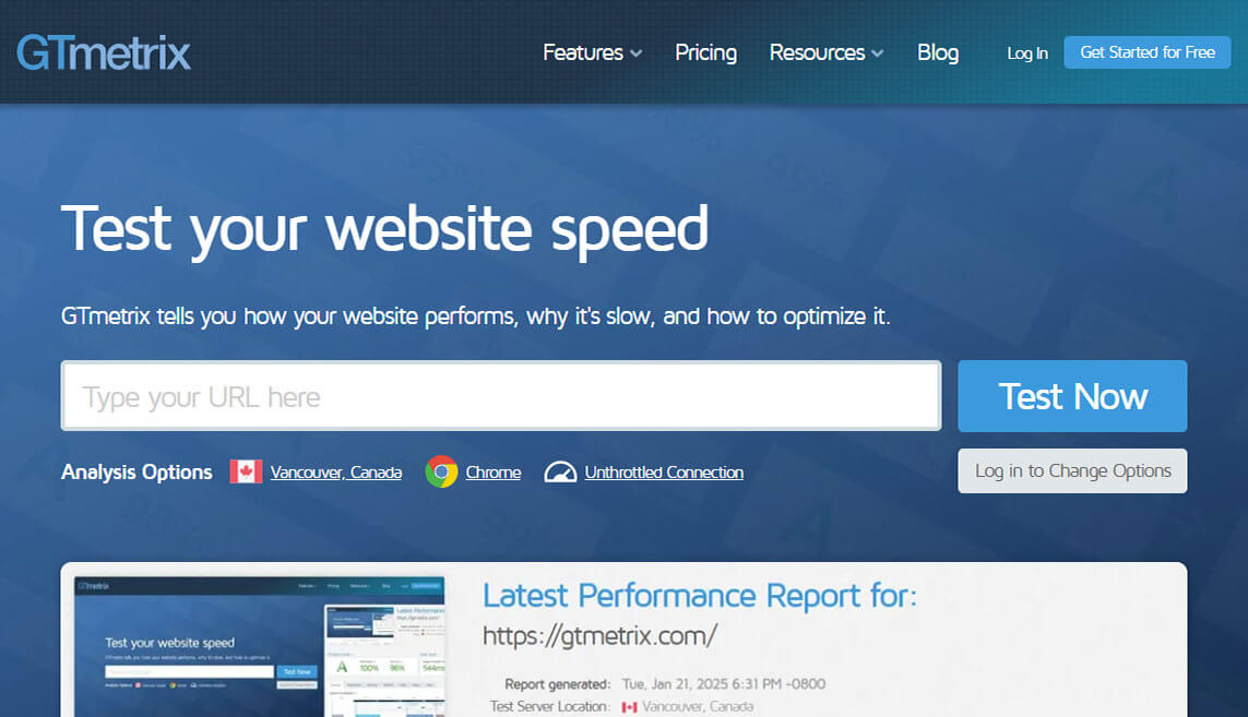 GTmetrix